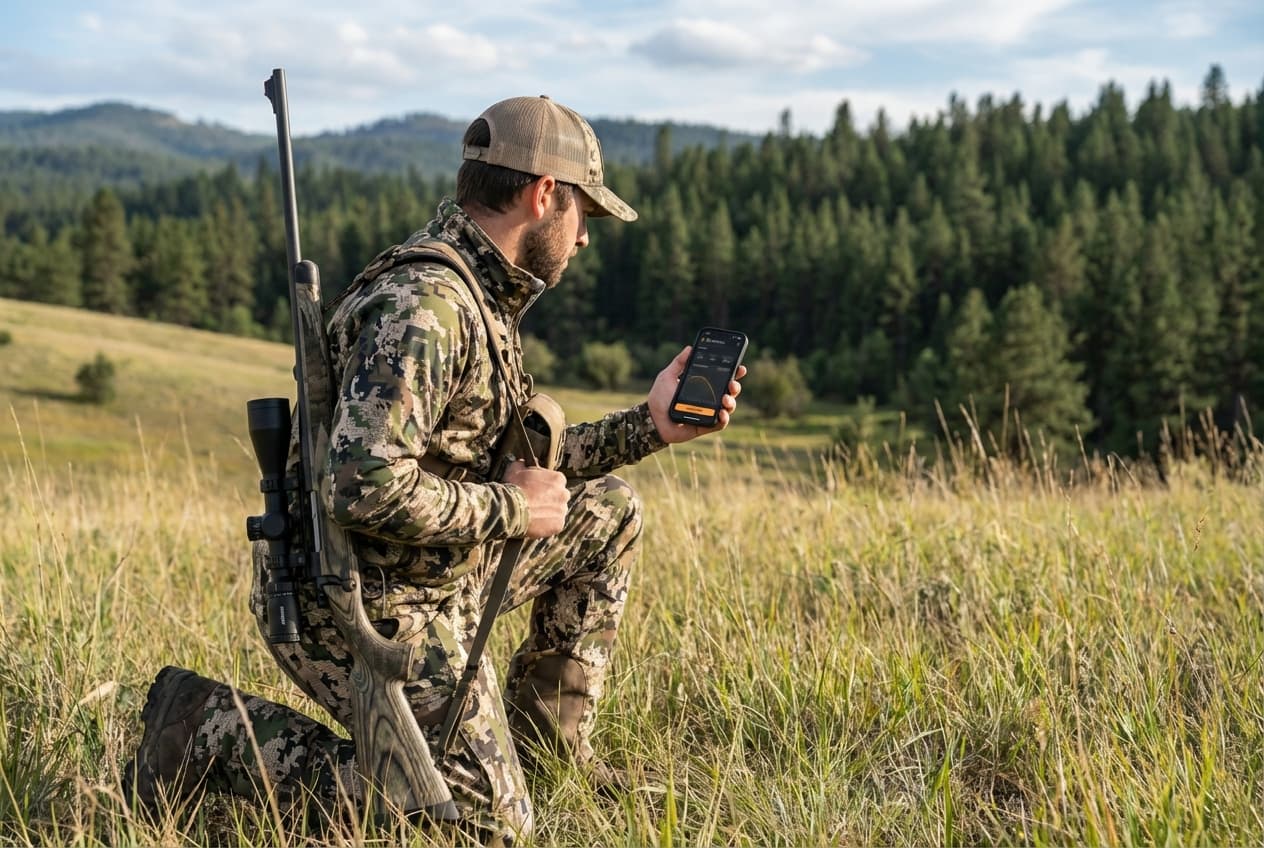Hunter using Apex Ballistix in the field